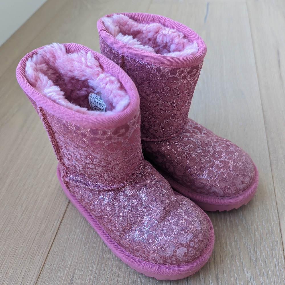 UGG boots, Pink Leopard, Toddler Size 10.